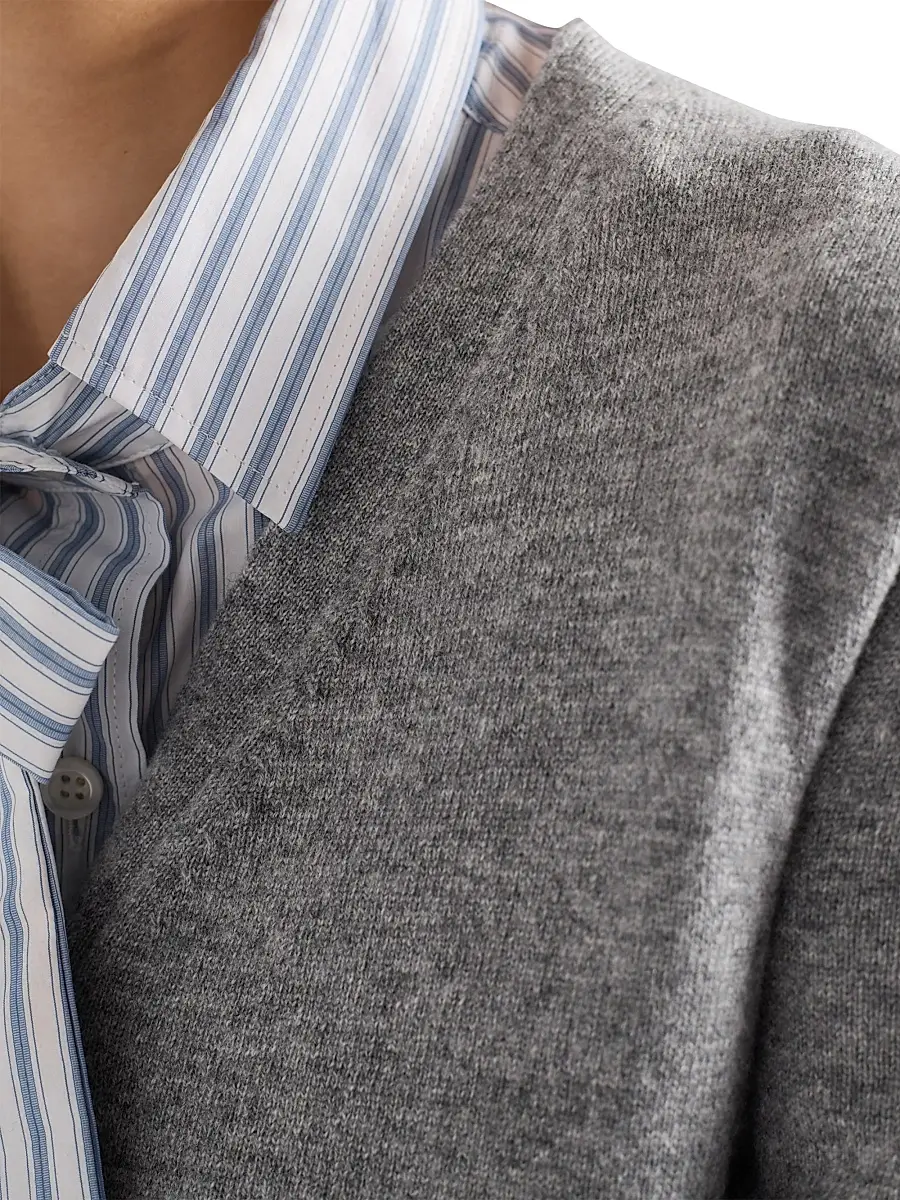 Prada Women's Cashmere Cardigan - Grey | Thumbnail 4 Prada Women's Cashmere Cardigan - Grey | Thumbnail 4