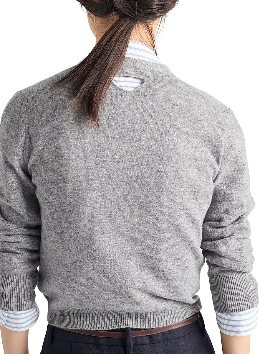Prada Women's Cashmere Cardigan - Grey | Thumbnail 6 Prada Women's Cashmere Cardigan - Grey | Thumbnail 6