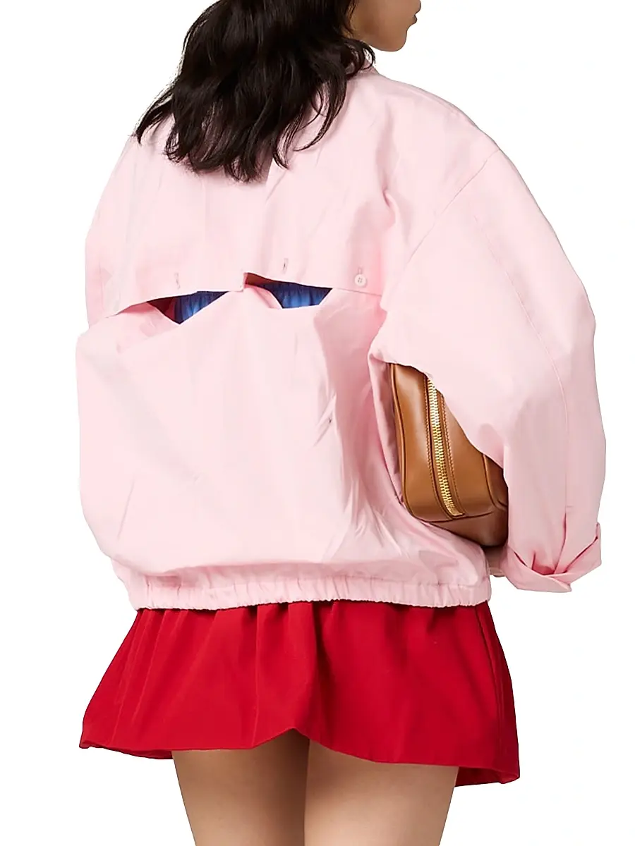 Miu Miu Women's Poplin Blouson Jacket | Thumbnail 3