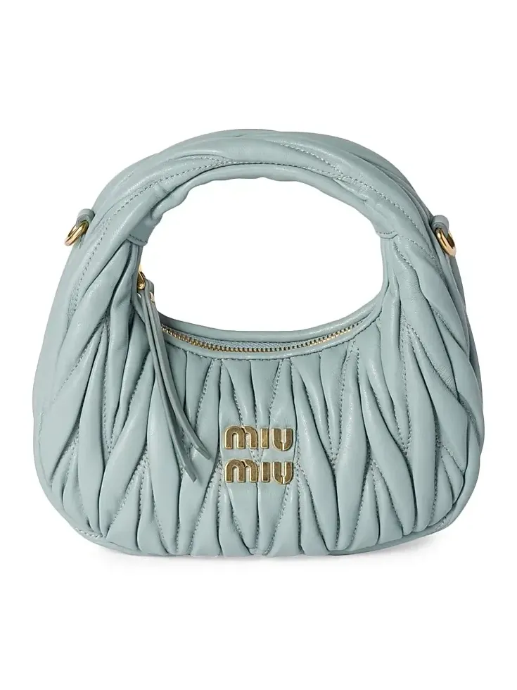 Miu Miu Women's Wander Matelassé Nappa Leather Hobo Mini-Bag