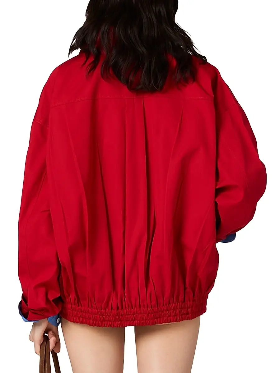 Miu Miu Women's Heavy Poplin Blouson Jacket | Thumbnail 4