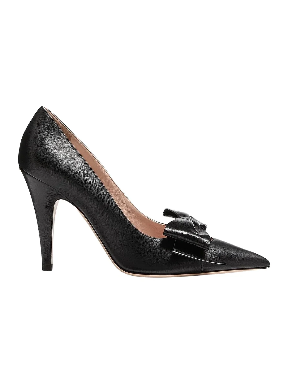 Women's Bowow 100MM Pumps in Kidskin - Black Women's Bowow 100MM Pumps in Kidskin - Black
