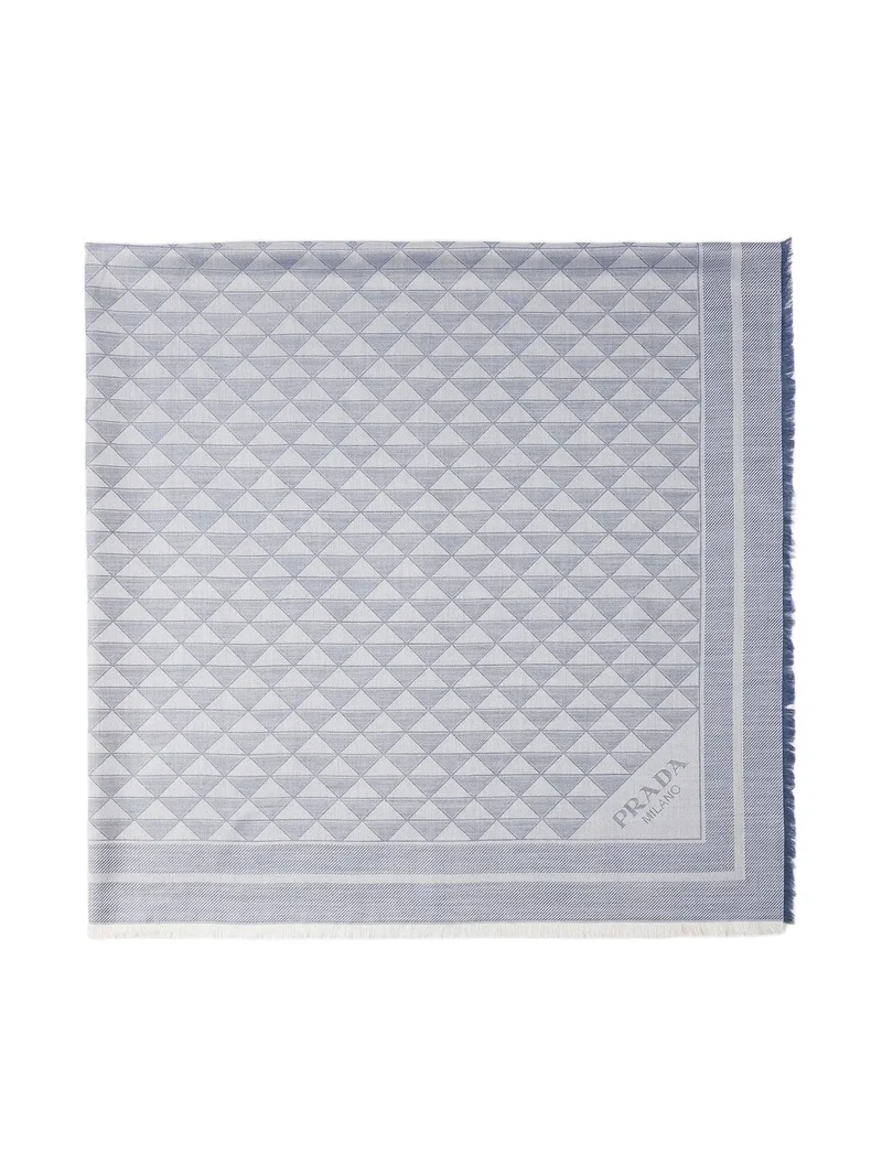 Prada Women's Silk and Wool Shawl - Blue