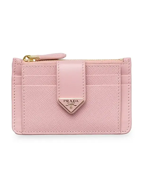 Women's Saffiano and Smooth Leather Card Holder Women's Saffiano and Smooth Leather Card Holder