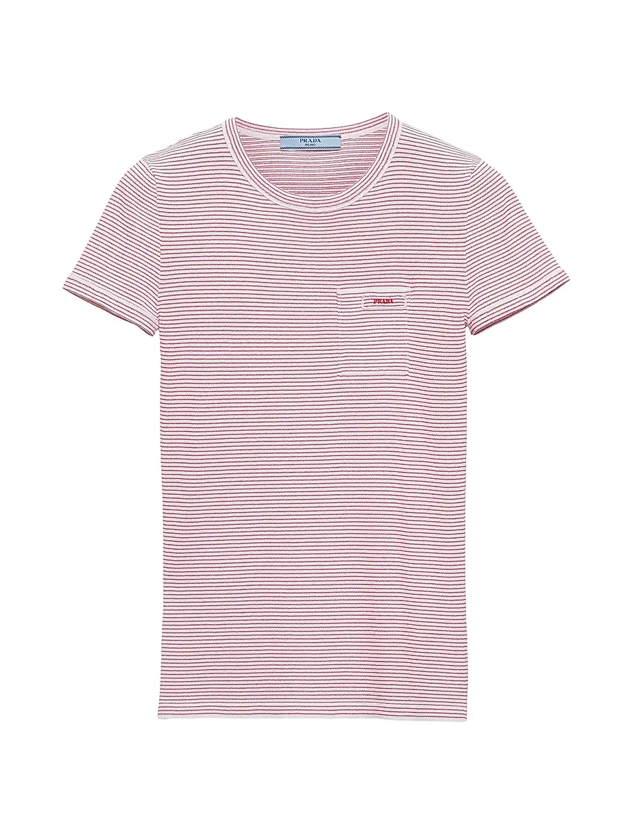 Women's Striped Crewneck Sweater - Pink Multi