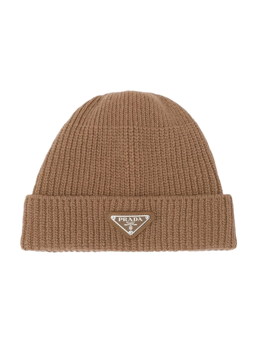 Prada Men's Wool and Cashmere Beanie - Brown