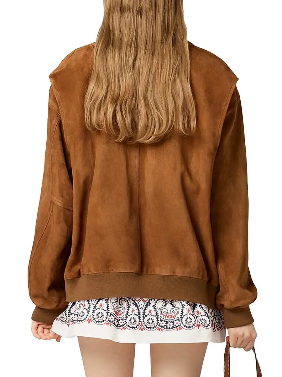 Miu Miu Women's Suede Blouson Jacket | Thumbnail 3 Miu Miu Women's Suede Blouson Jacket | Thumbnail 3