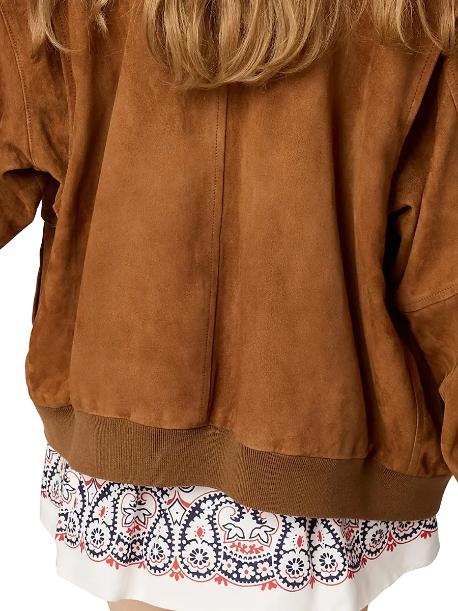 Miu Miu Women's Suede Blouson Jacket | Thumbnail 5 Miu Miu Women's Suede Blouson Jacket | Thumbnail 5