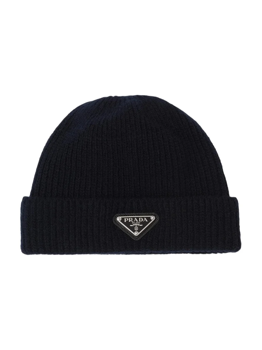 Prada Men's Wool and Cashmere Beanie - Blue