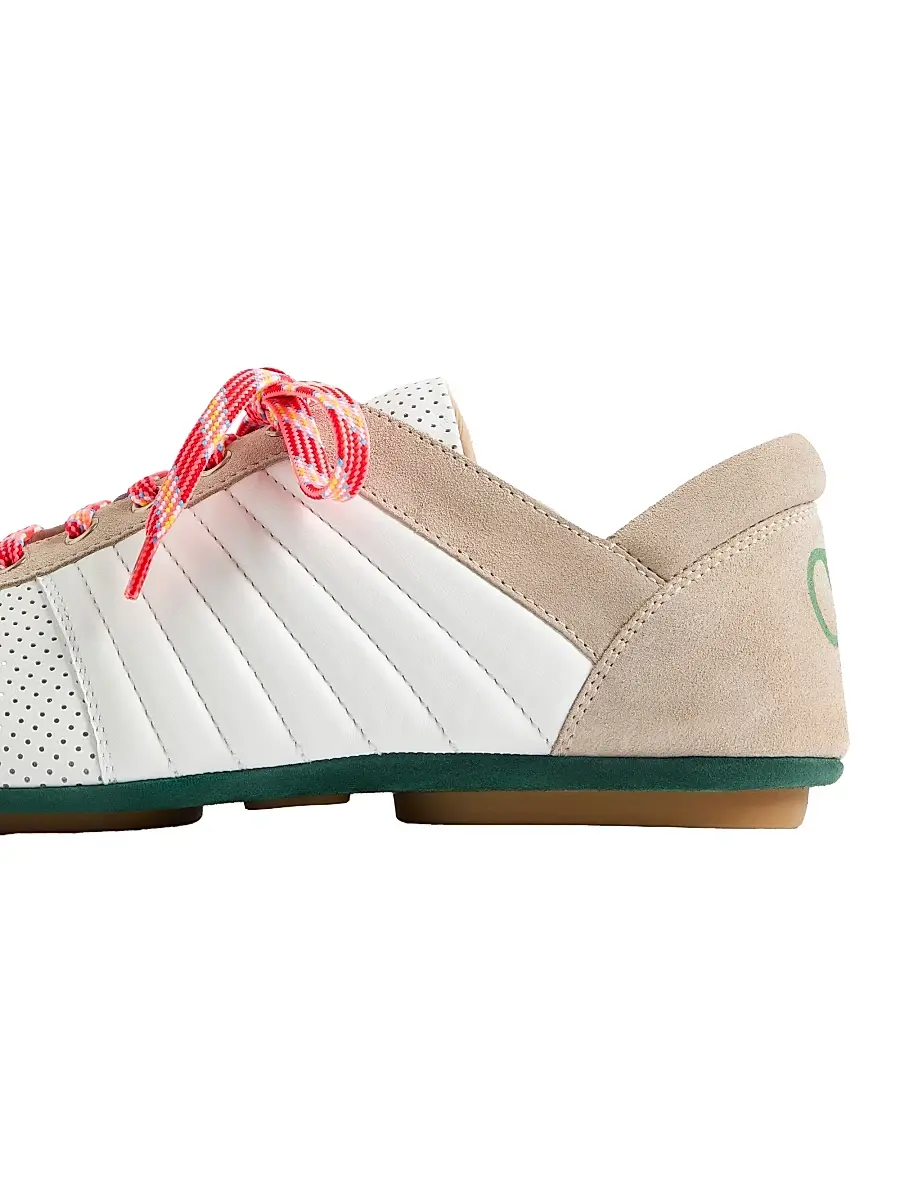 Valentino Men's Strikie Sneakers in Perforated Nappa and Suede - White | Thumbnail 5 Valentino Men's Strikie Sneakers in Perforated Nappa and Suede - White | Thumbnail 5