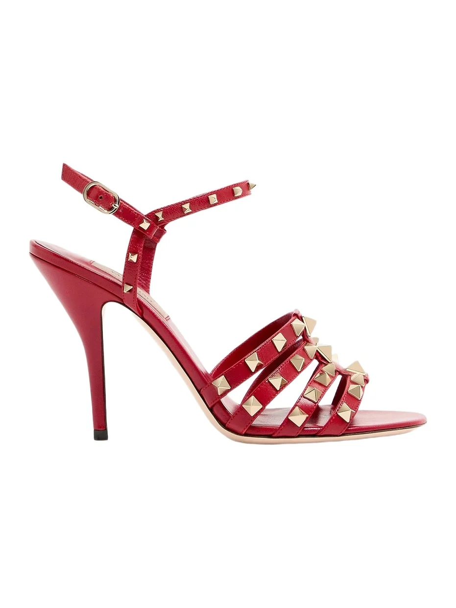 Women's Rockstud 100MM Kidskin Sandals Women's Rockstud 100MM Kidskin Sandals