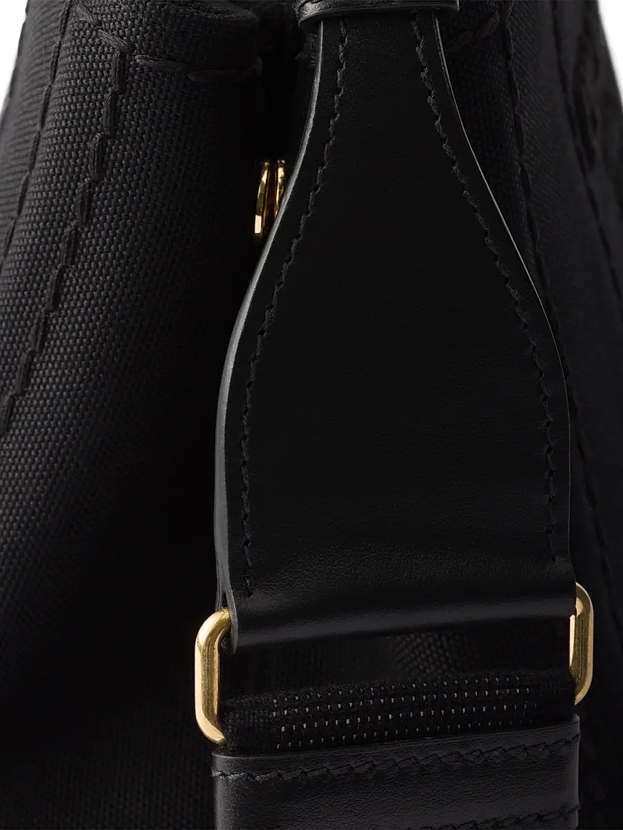 Prada Women's Jardiniere Mini Cotton Canvas Top Handle Bag - Black | Thumbnail 6 Prada Women's Jardiniere Mini Cotton Canvas Top Handle Bag - Black | Thumbnail 6