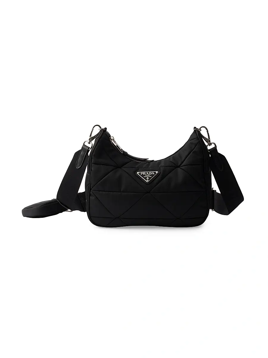 Prada Women's Padded Re-Nylon Shoulder Bag - Black | Image 1 Prada Women's Padded Re-Nylon Shoulder Bag - Black | Image 1