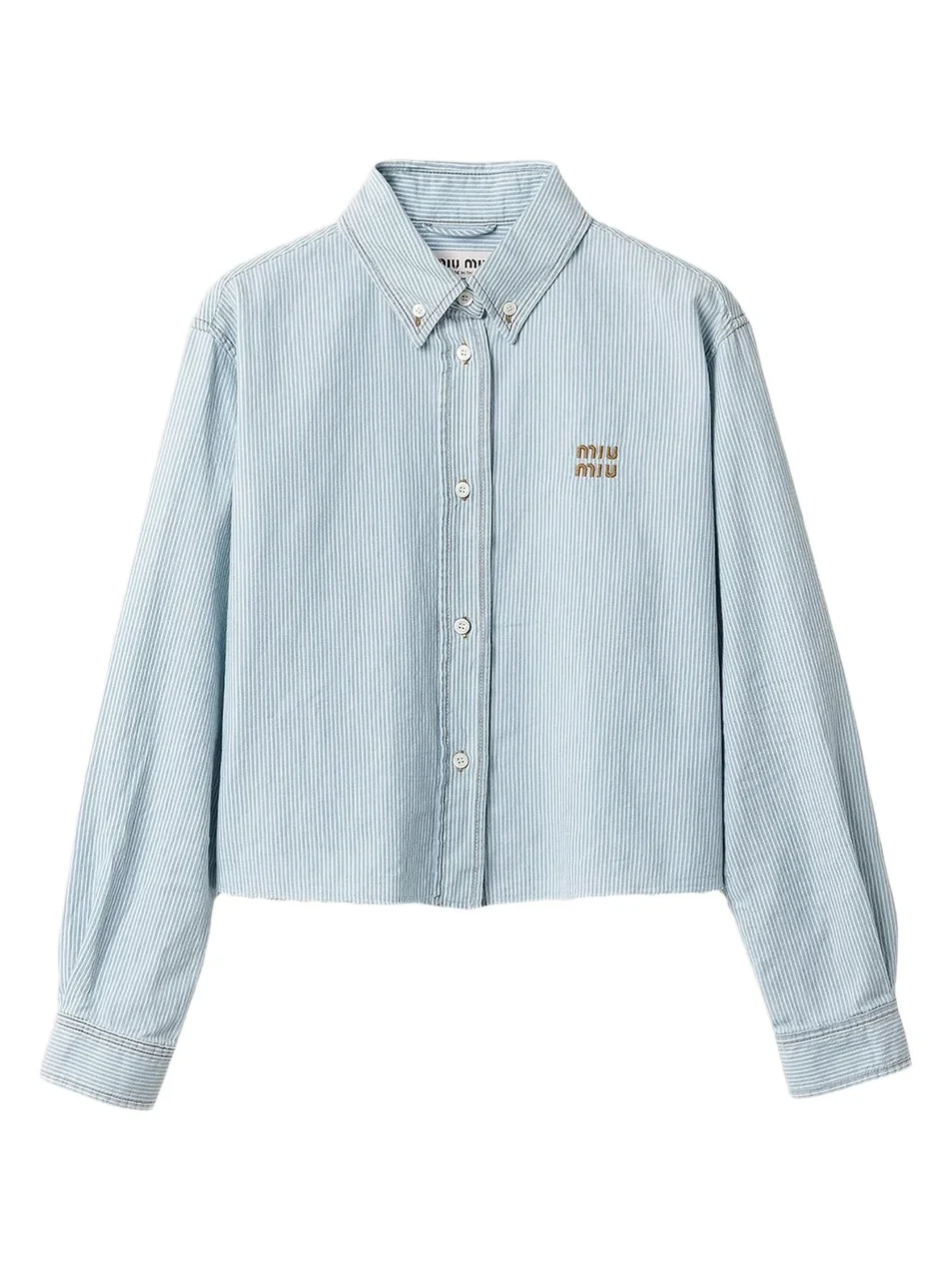 Miu Miu Women's Striped Chambray Shirt