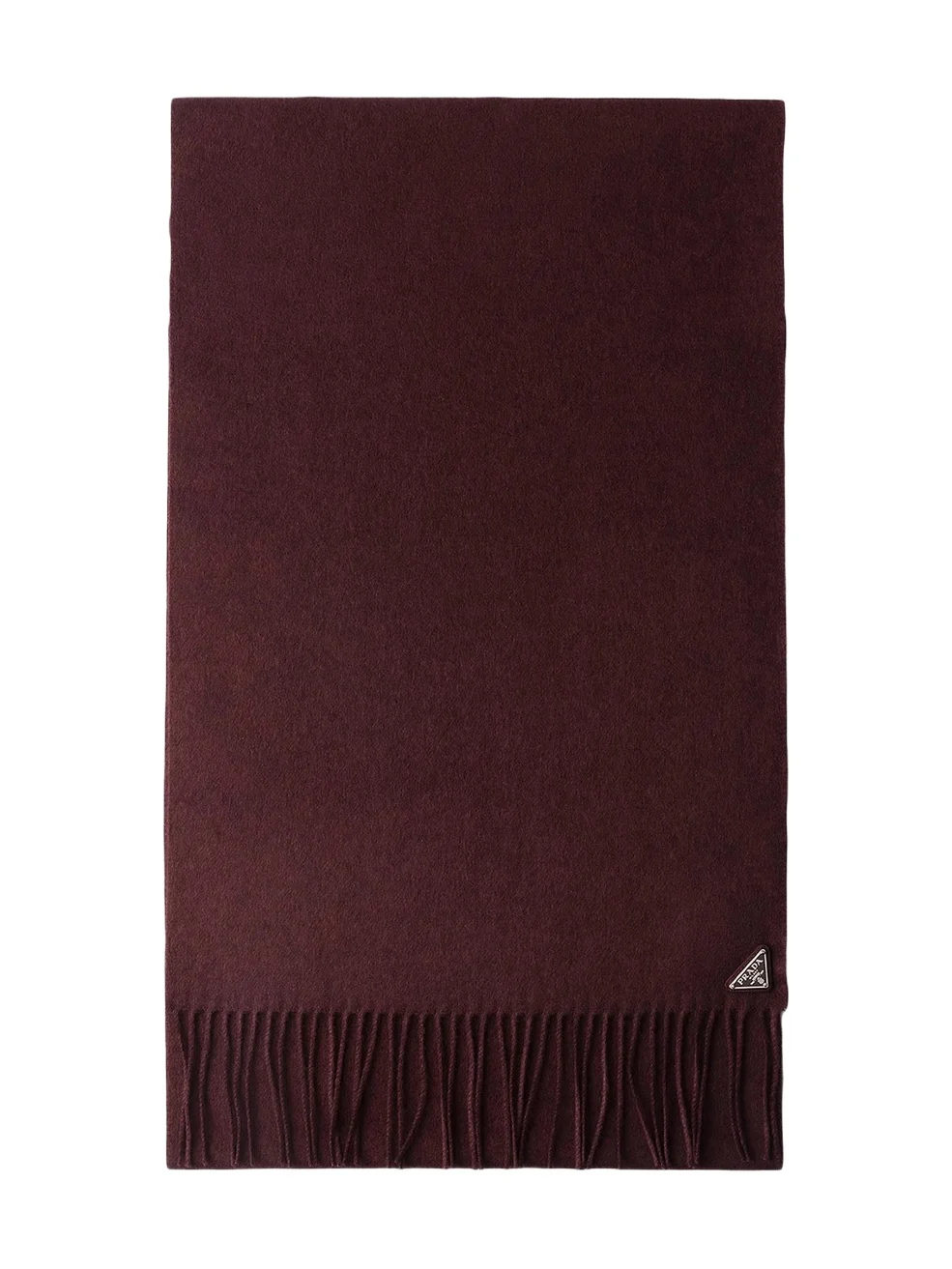Prada Men's Silk and Cashmere Scarf - Dark Red