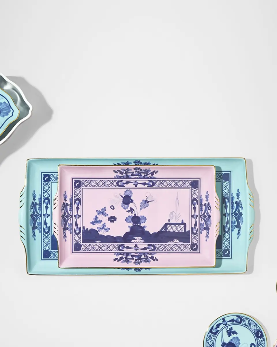 GINORI 1735 Oriente Italiano Iris Large Service Tray | Thumbnail 2