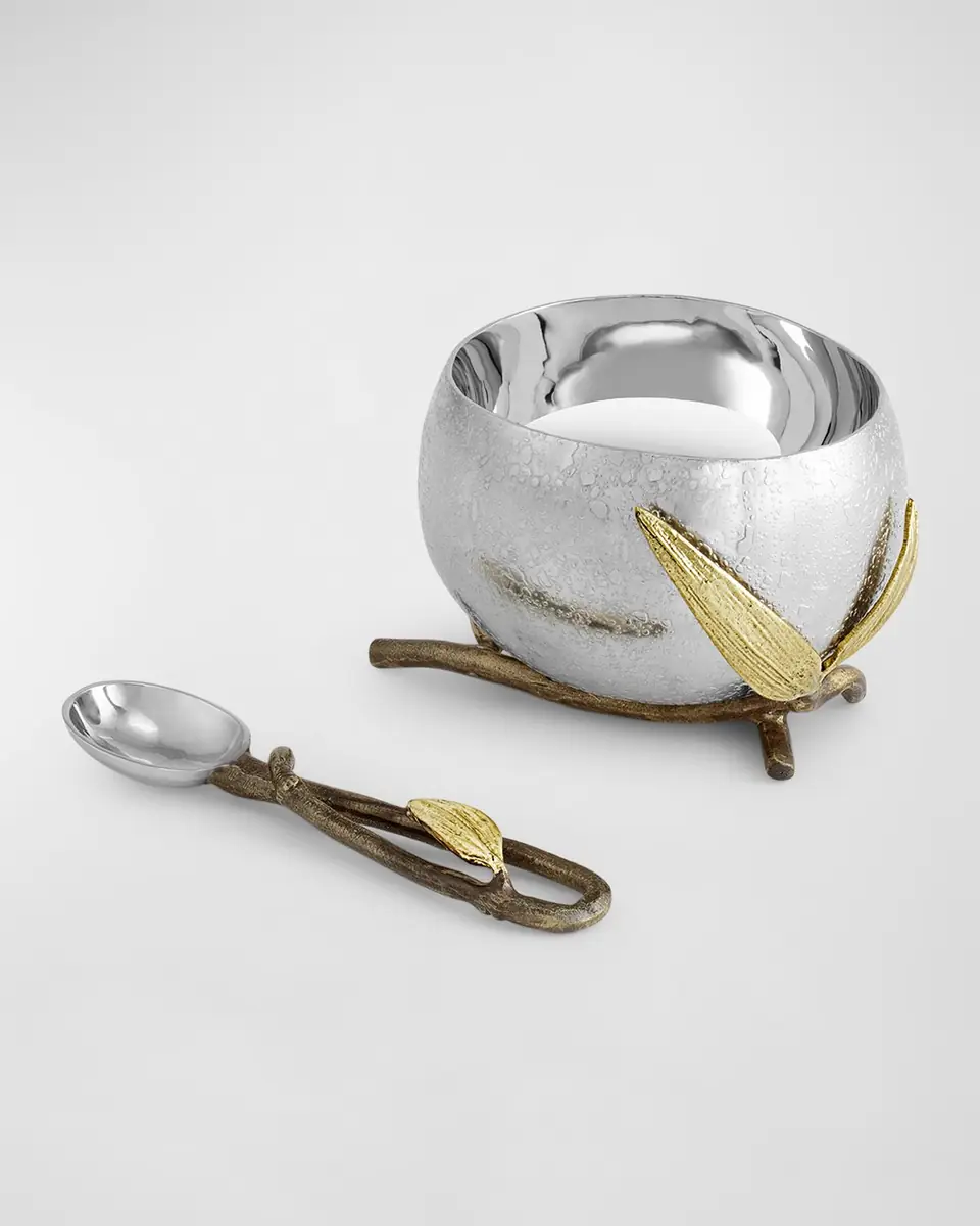 Michael Aram Zen Garden Nut Bowl with Spoon | Thumbnail 2 Michael Aram Zen Garden Nut Bowl with Spoon | Thumbnail 2