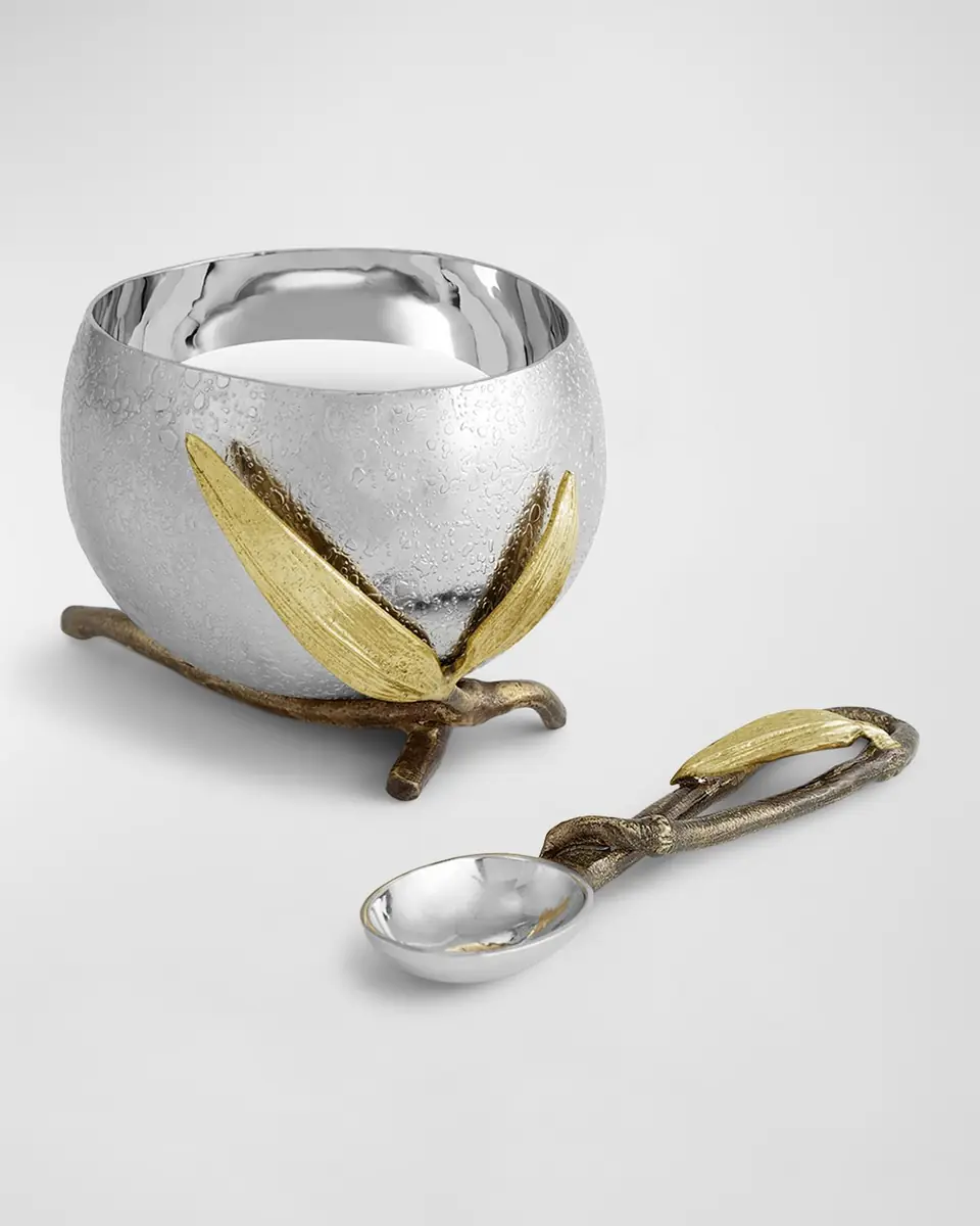 Michael Aram Zen Garden Nut Bowl with Spoon | Thumbnail 3 Michael Aram Zen Garden Nut Bowl with Spoon | Thumbnail 3