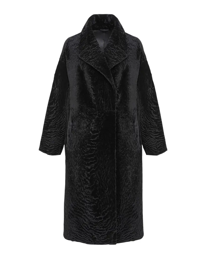Gorski Reversible Textured Lamb Shearling Long Coat
