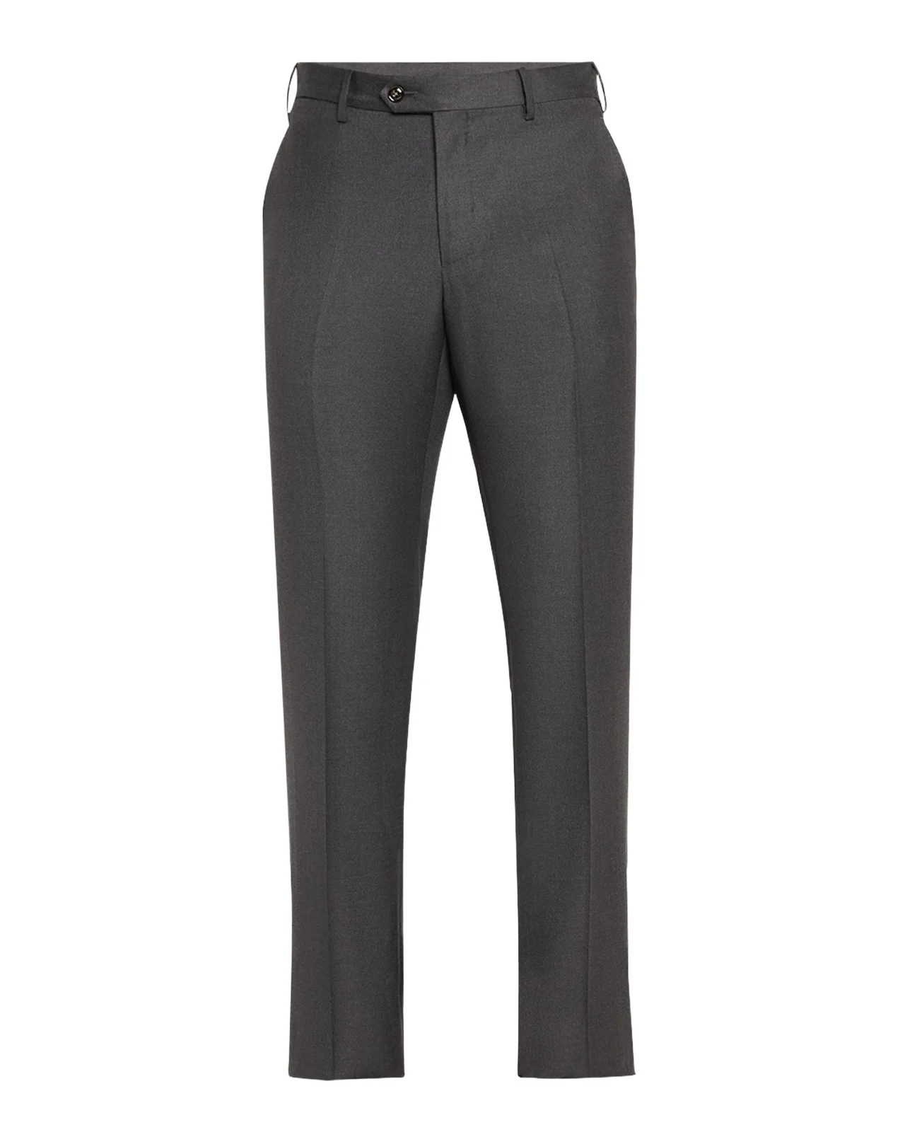 Men's Solid Wool Flat-Front Trousers Men's Solid Wool Flat-Front Trousers