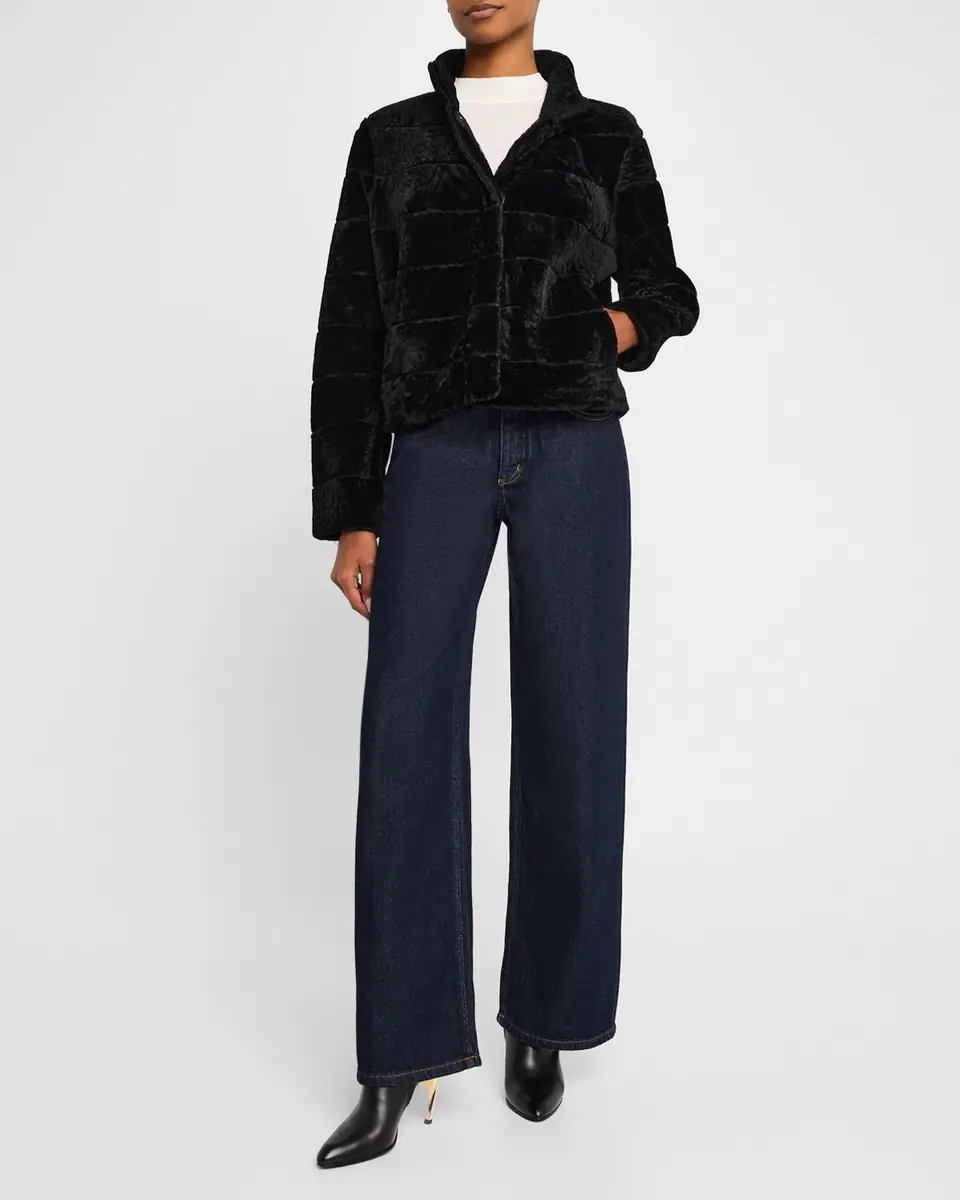 Gorski Reversible Textured Lamb Shearling Jacket | Thumbnail 2 Gorski Reversible Textured Lamb Shearling Jacket | Thumbnail 2