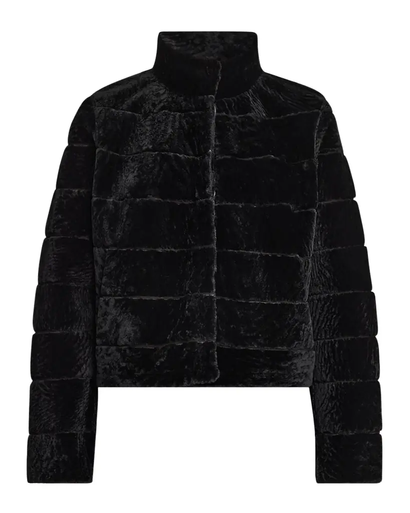Reversible Textured Lamb Shearling Jacket Reversible Textured Lamb Shearling Jacket