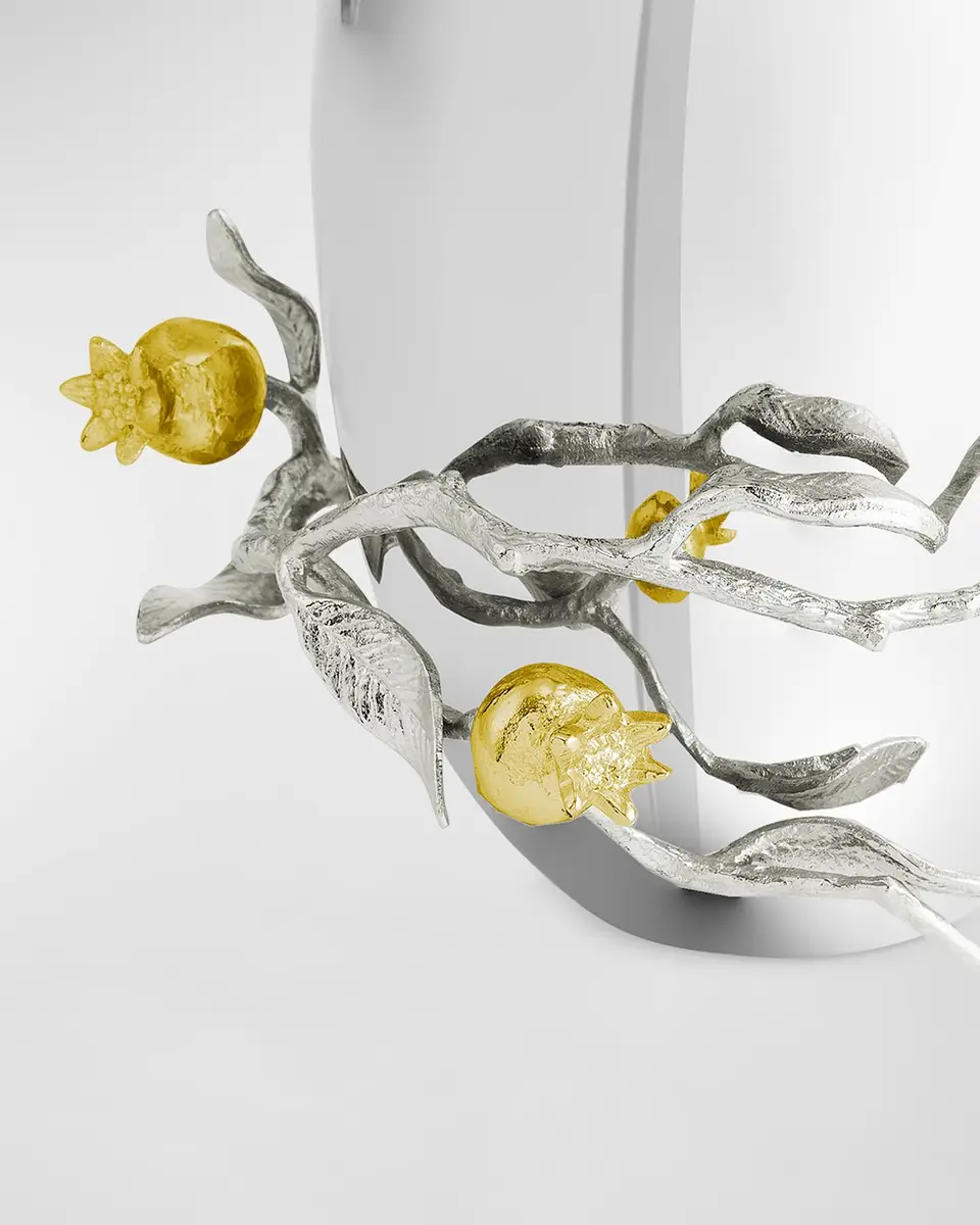 Michael Aram Pomegranate Silver & Gold Medium Vase with 24K Goldplate | Thumbnail 6 Michael Aram Pomegranate Silver & Gold Medium Vase with 24K Goldplate | Thumbnail 6
