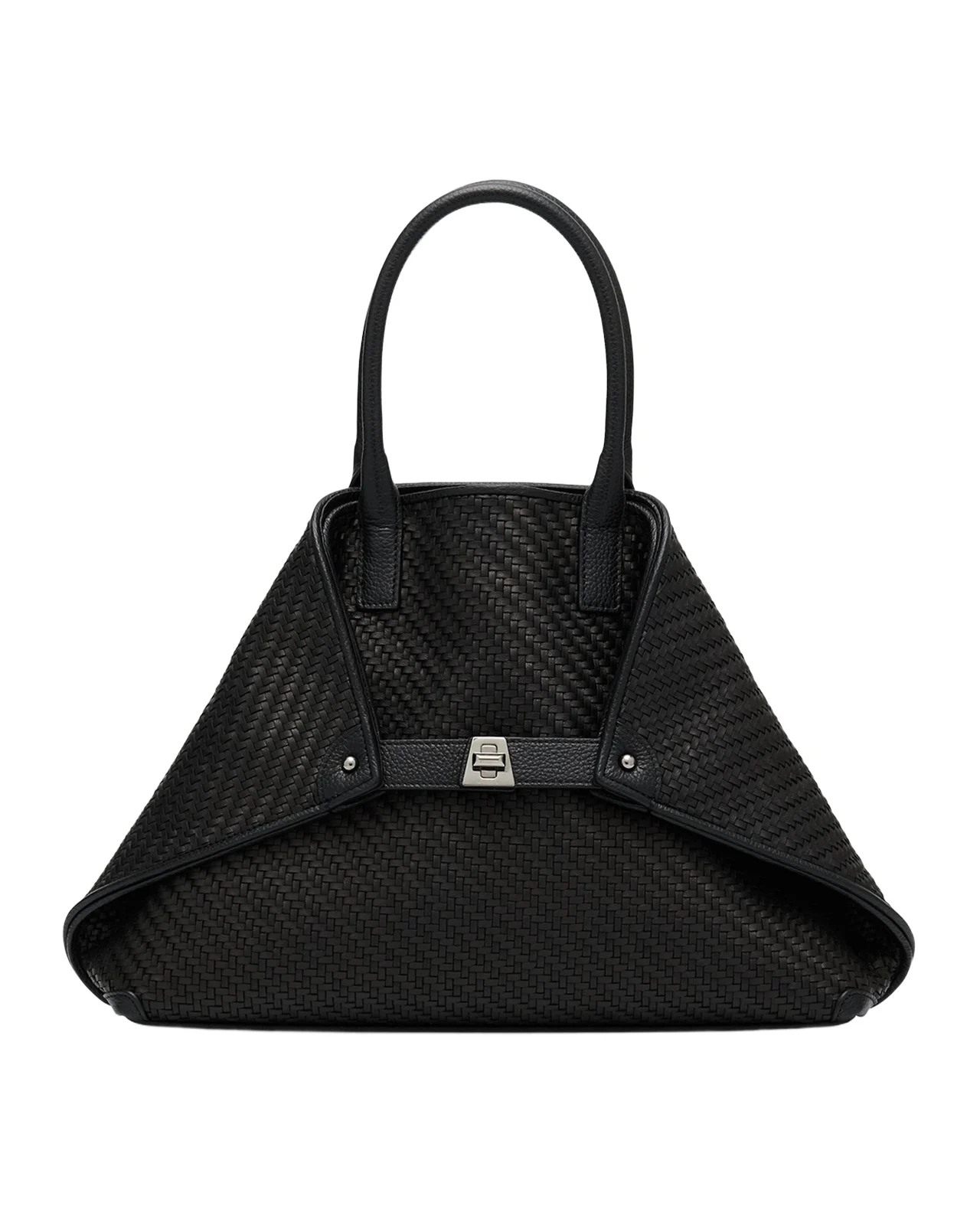Ai Small Plaid Braided Top-Handle Bag Ai Small Plaid Braided Top-Handle Bag