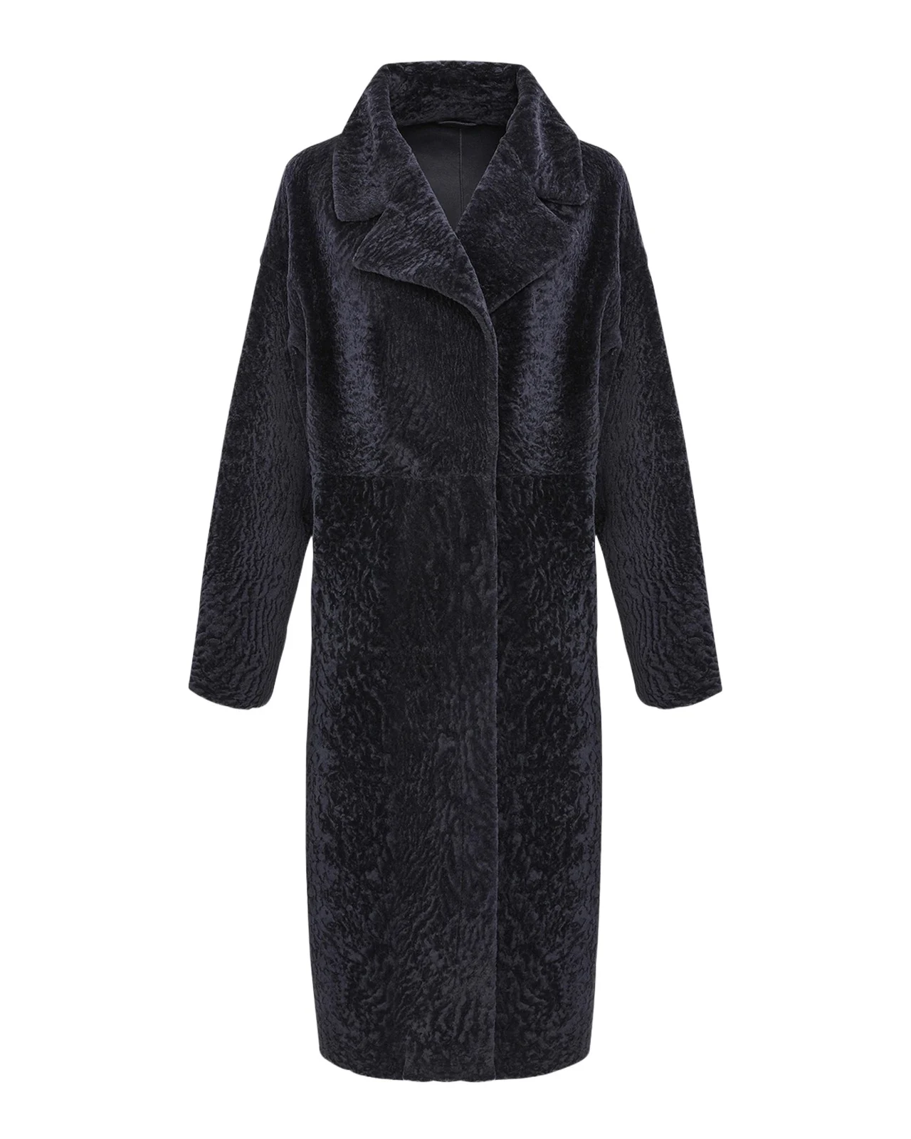 Reversible Textured Lamb Shearling Long Coat Reversible Textured Lamb Shearling Long Coat