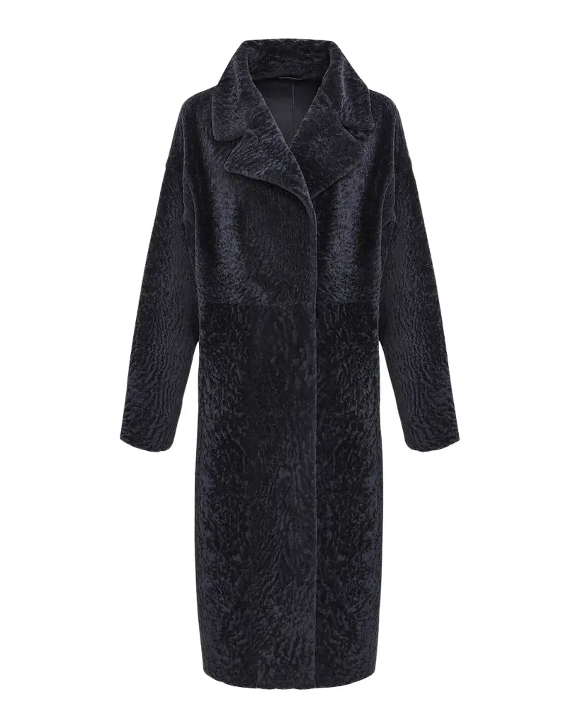 Gorski Reversible Textured Lamb Shearling Long Coat