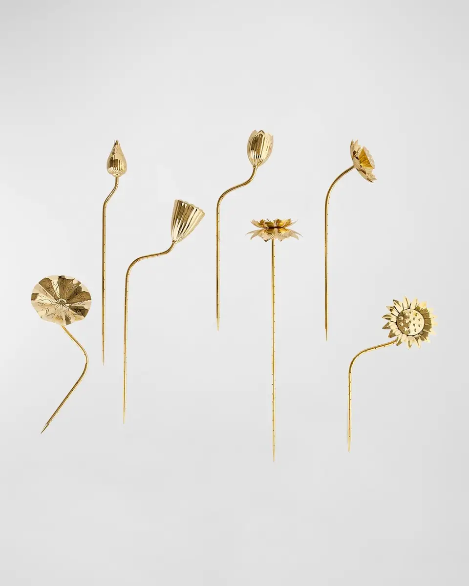 Jonathan Adler Brass Flower Bouquet, Set of 7 | Thumbnail 2