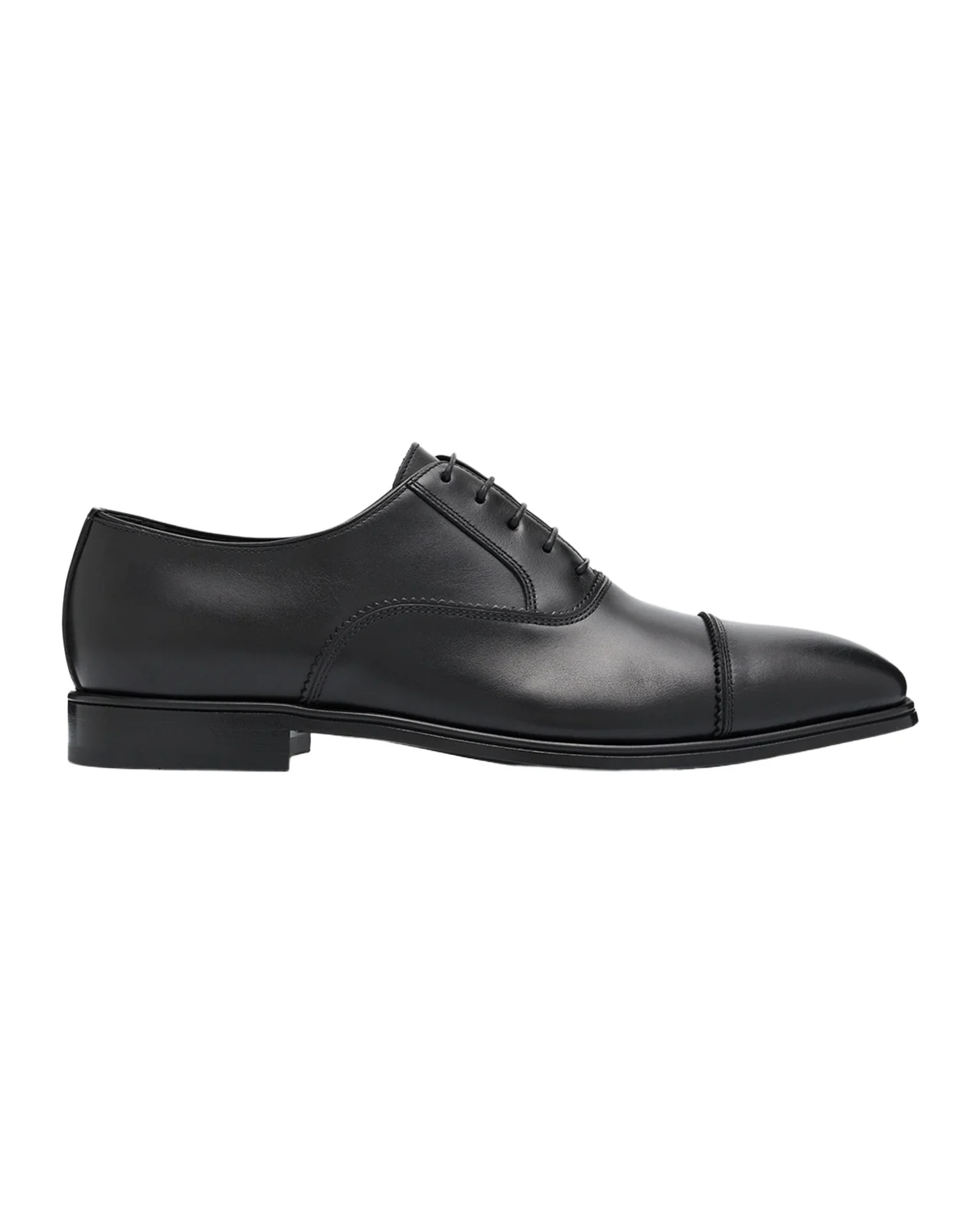 Ferragamo Men's Boston Brogue Leather Cap-Toe Oxfords