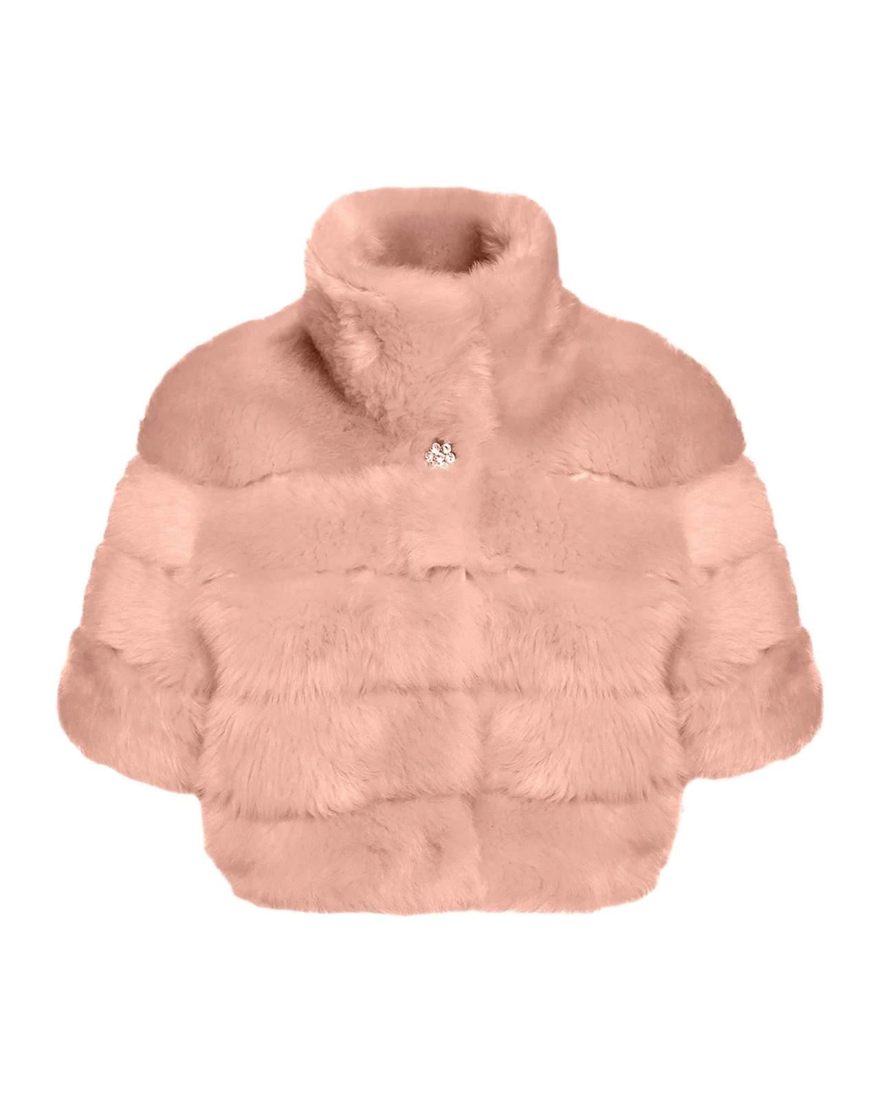 Reversible Merinillo Lamb Shearling Bolero Jacket With Cropped Sleeves