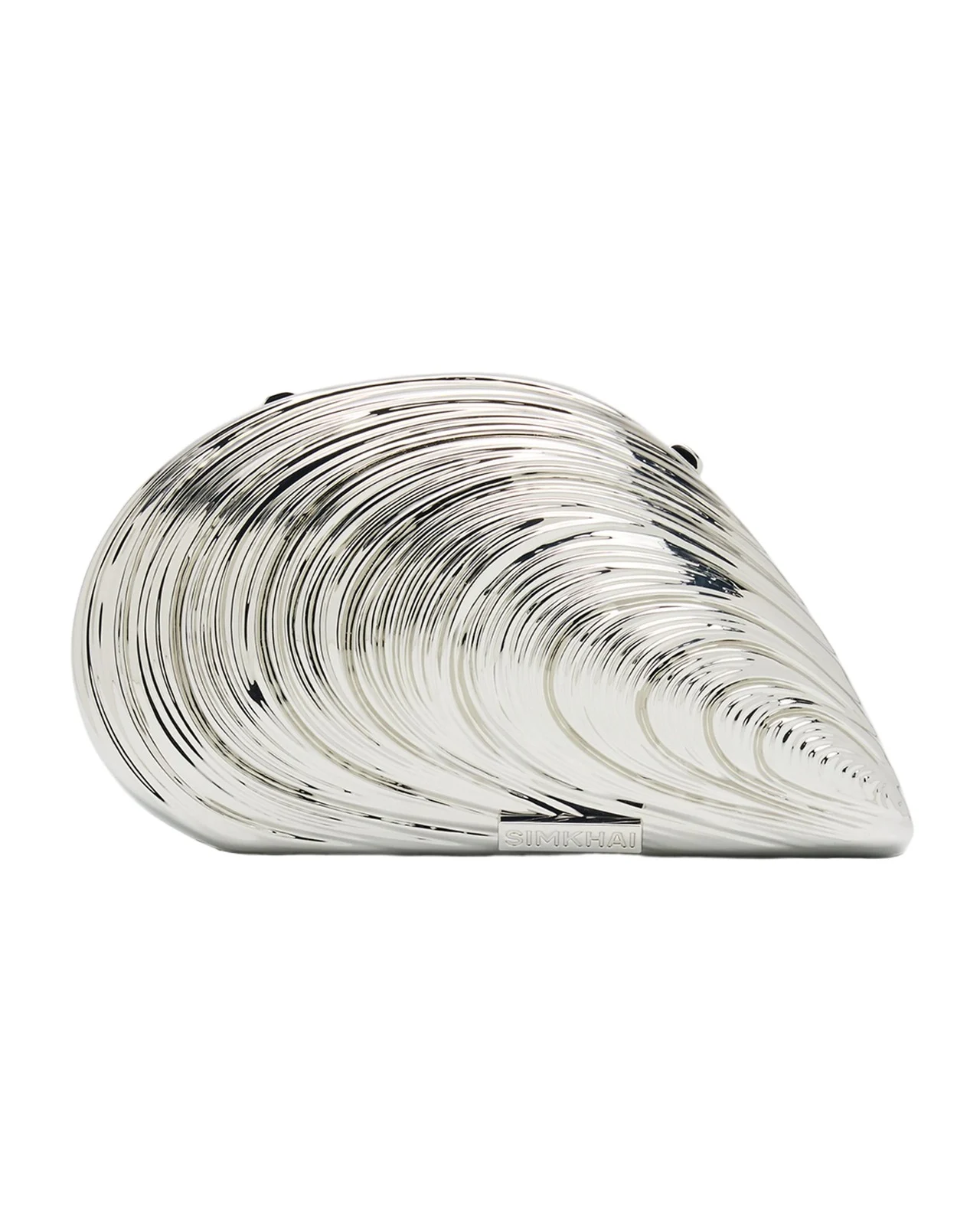 Bridget Metal Oyster Shell Clutch Bag