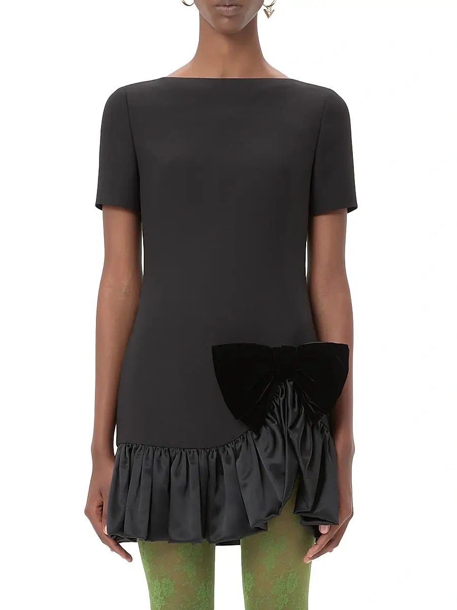 Valentino Women's Crepe Couture Short Dress | Thumbnail 2 Valentino Women's Crepe Couture Short Dress | Thumbnail 2
