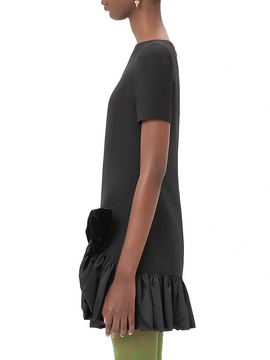 Valentino Women's Crepe Couture Short Dress | Thumbnail 3 Valentino Women's Crepe Couture Short Dress | Thumbnail 3