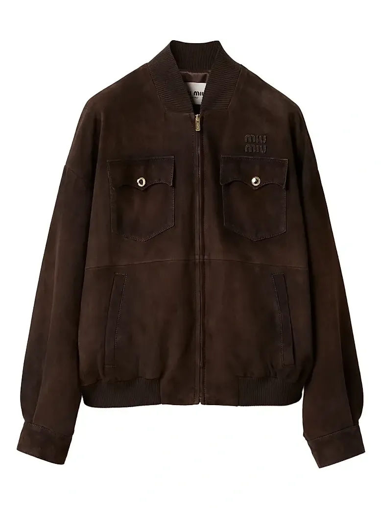Miu Miu Women's Suede Nappa Leather Jacket