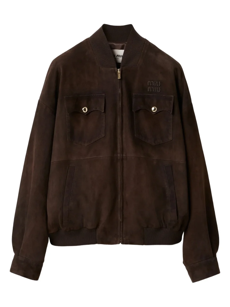 Miu Miu Women's Suede Nappa Leather Jacket