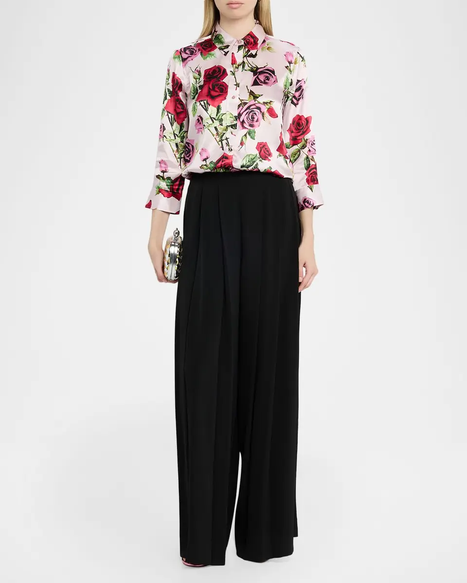 L'Agence Nova Mid-Rise Wide-Leg Pleated Pants | Thumbnail 2 L'Agence Nova Mid-Rise Wide-Leg Pleated Pants | Thumbnail 2