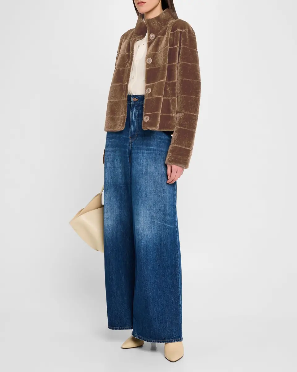 Gorski Reversible Textured Lamb Shearling Jacket | Thumbnail 2 Gorski Reversible Textured Lamb Shearling Jacket | Thumbnail 2