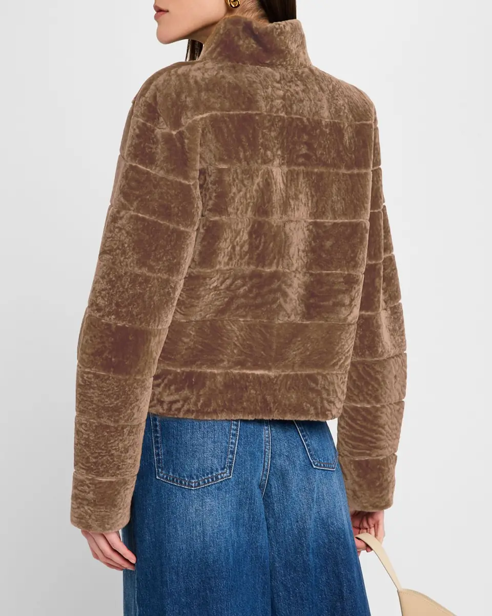 Gorski Reversible Textured Lamb Shearling Jacket | Thumbnail 3 Gorski Reversible Textured Lamb Shearling Jacket | Thumbnail 3