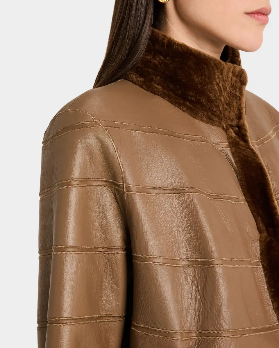Gorski Reversible Textured Lamb Shearling Jacket | Thumbnail 5 Gorski Reversible Textured Lamb Shearling Jacket | Thumbnail 5