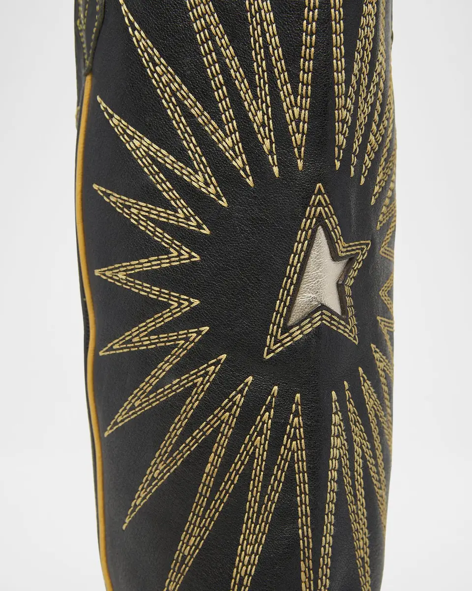 Golden Goose Wish Star Embroidered Leather Western Boots | Thumbnail 5 Golden Goose Wish Star Embroidered Leather Western Boots | Thumbnail 5