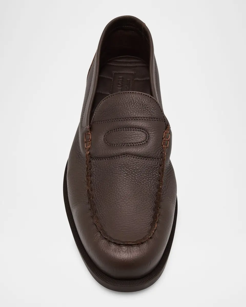 John Lobb Men's Pace Grained Leather Penny Loafers | Thumbnail 3 John Lobb Men's Pace Grained Leather Penny Loafers | Thumbnail 3