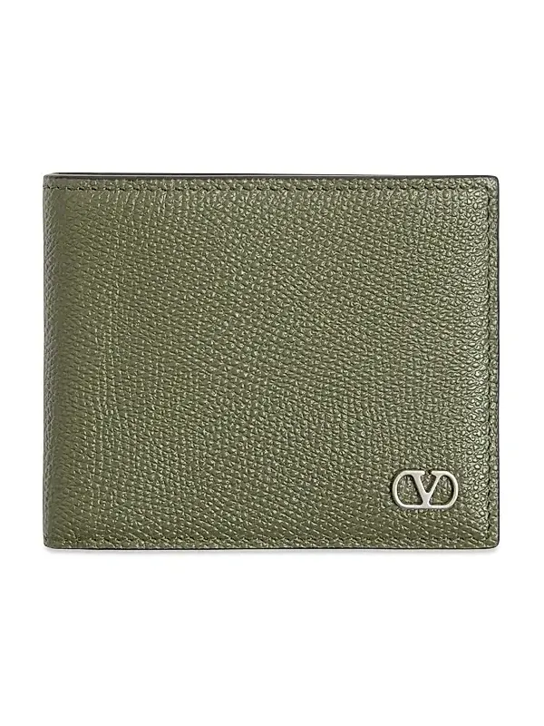 Valentino Men's VLogo Signature Grainy Calfskin Wallet