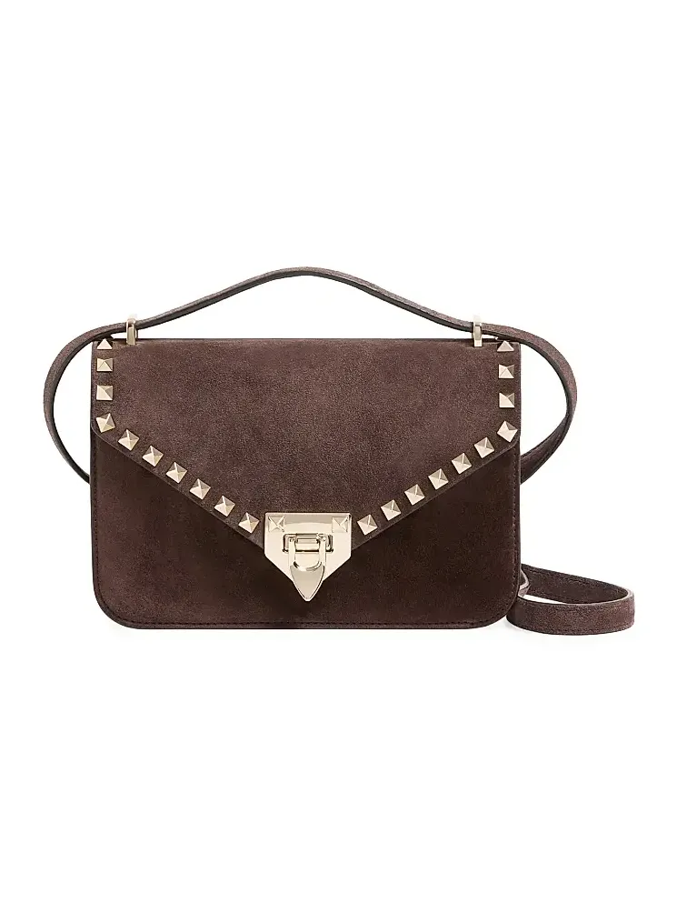 Women's Rockstud Small Suede Crossbody Bag