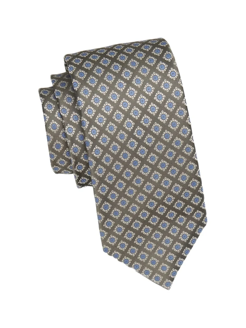 Men's Floral Medallion Silk Tie Men's Floral Medallion Silk Tie