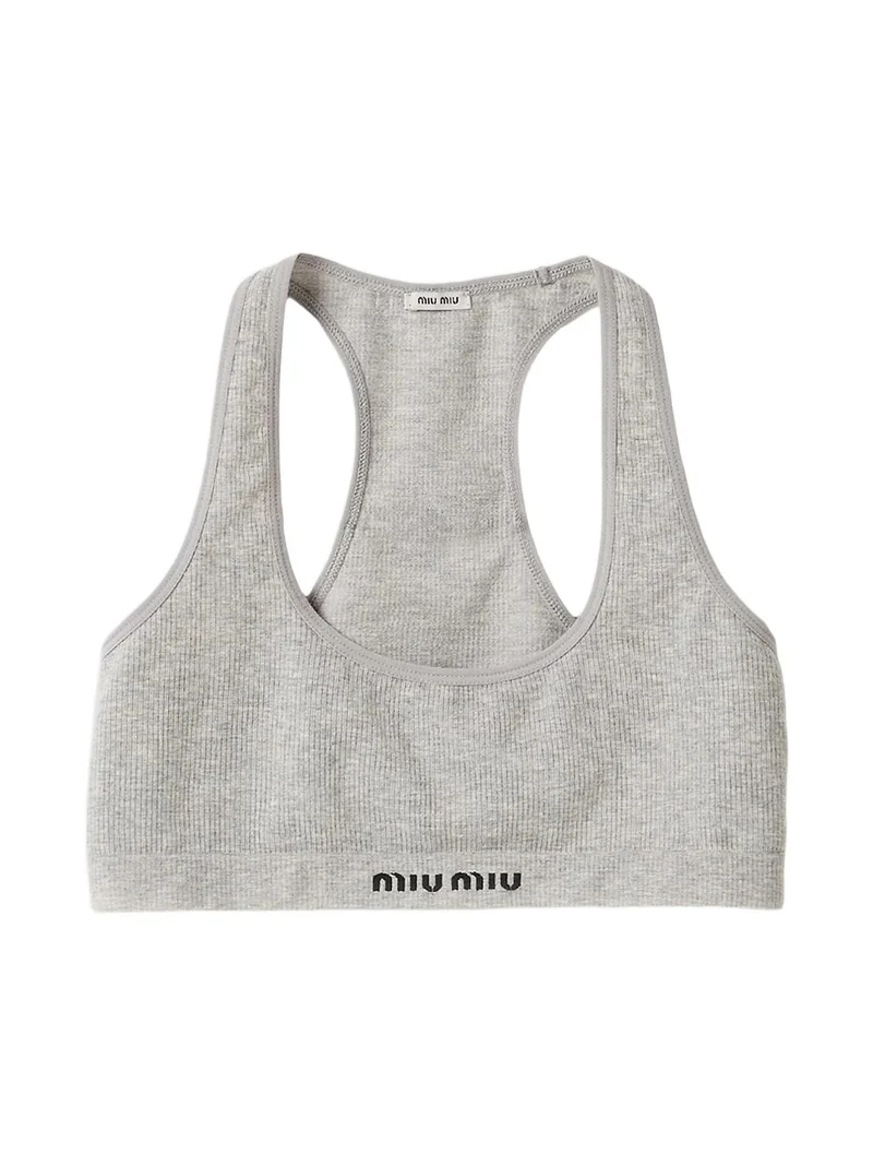 Women's Seamless Mélange Racerback Crop Top