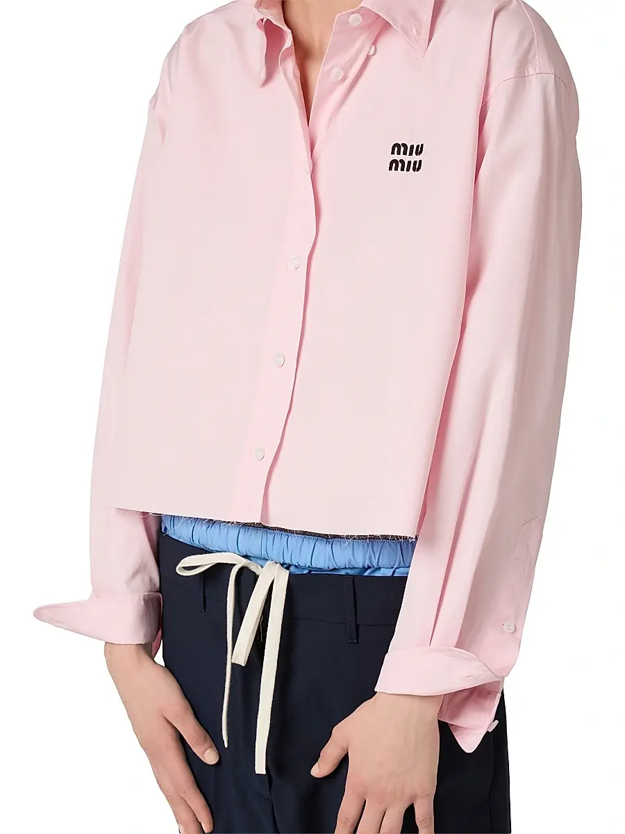 Miu Miu Women's Poplin Shirt | Thumbnail 4