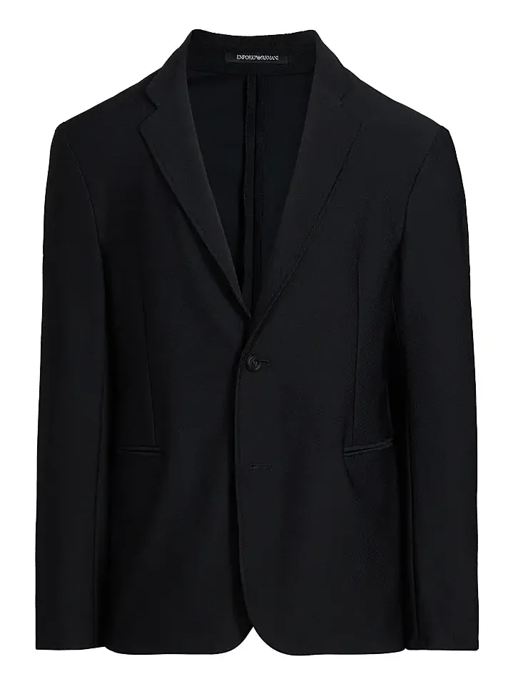 Emporio Armani Men's Unlined Rice Stitch Jacket
